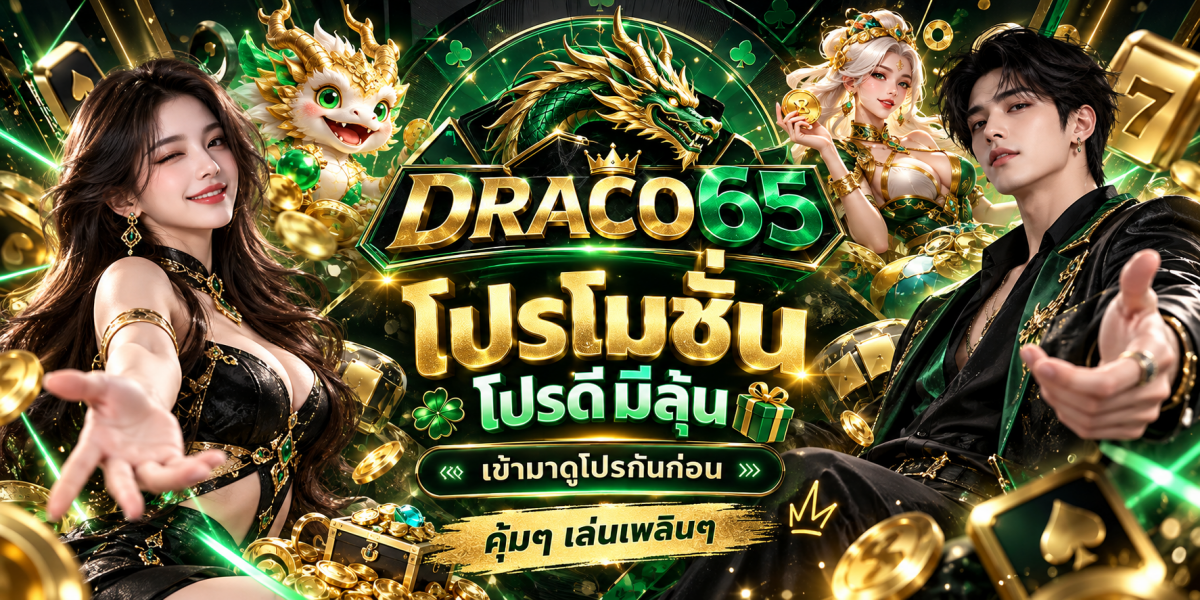 แบนเนอร์คาสิโน DRACO65 โปรโมชั่นทองเขียว